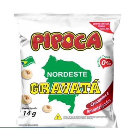 Pipoca Gravata do Nordeste Salgada (01 Fardo c/ 20 Unidades 14g cada)