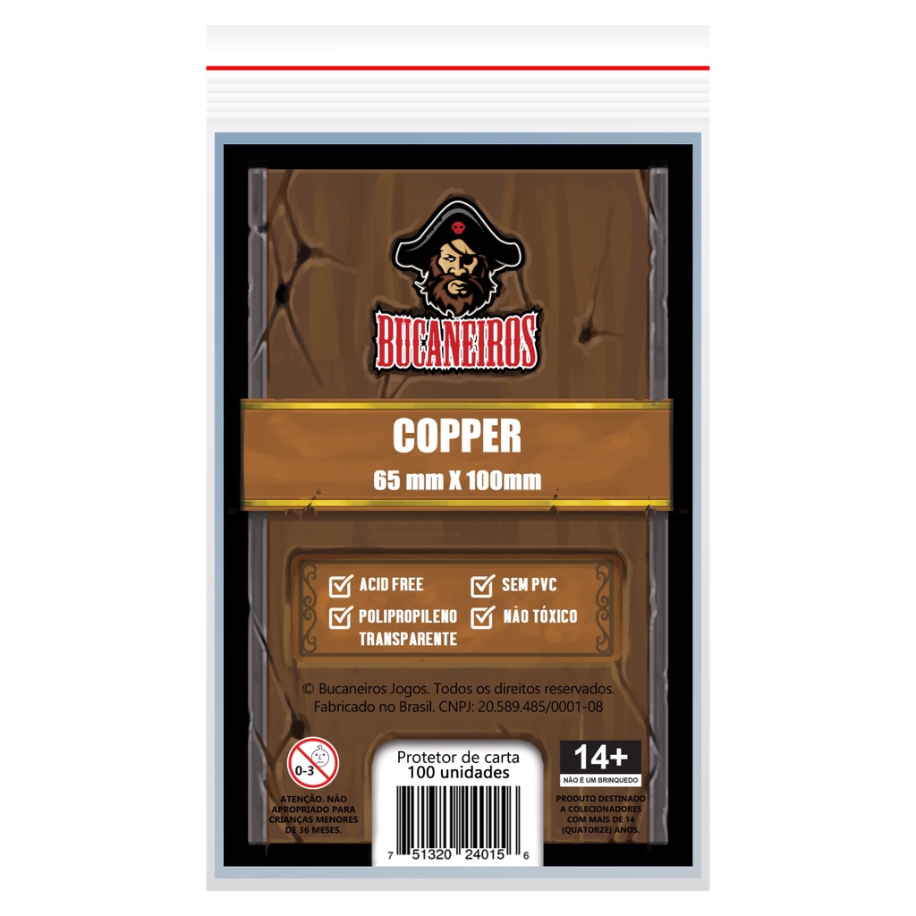 Sleeves / Shields Copper Bucaneiros 65 X 100mm 7 Wonders