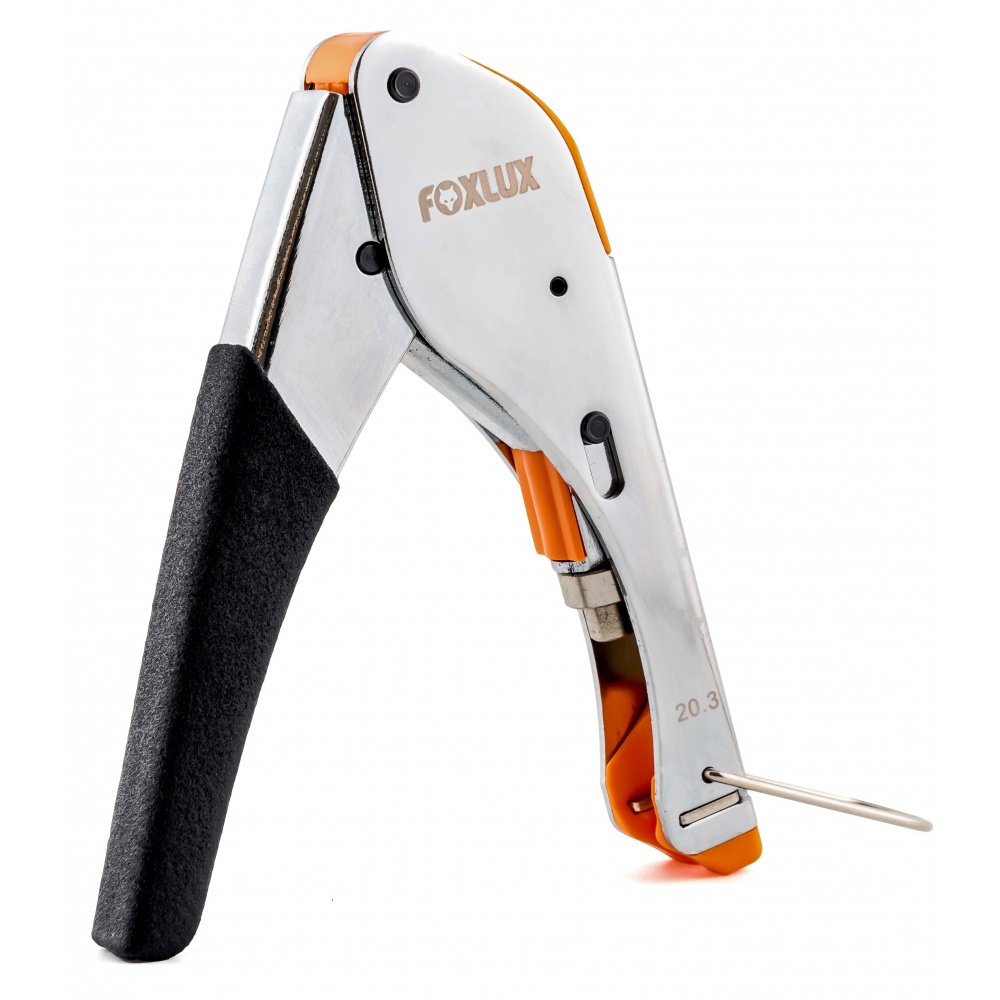 Alicate Compressão Coaxial ACR-6 Foxlux 37.07 RG6 RG59 Cabo Antena Profissional Manual