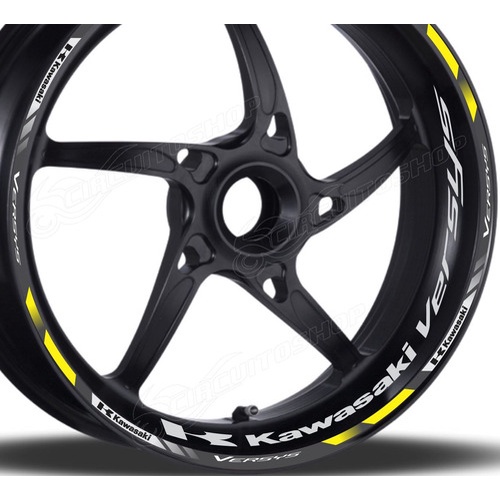 Friso + Adesivo Interno D9 Roda Moto Kawasaki Versys 1000