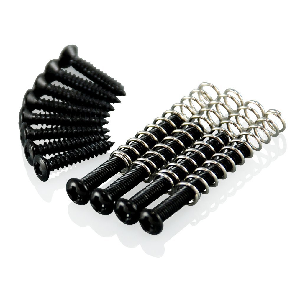 Kit - 12x Parafusos / Molduras E Captador Humbucker - Les Paul, LP, SG, PRS, Stratocaster Telecaster -  Preto