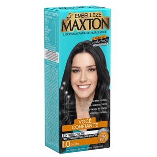 Kit Prático Tintura Creme Maxton 1.0 Preto - Embelleze