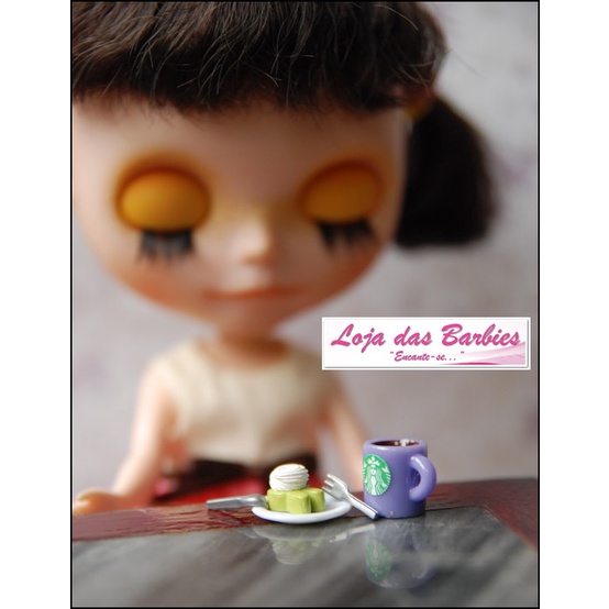 Xícara Café Miniatura P/ Boneca BLYTHE Pullip Licca Pure Neemo Momoko Casa Móveis Acessórios Bebida Refrigerante Garrafinha Maquete