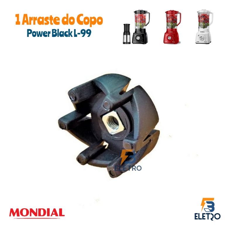 Arraste do Copo Liquidificador Mondial Turbo Power L-99 L-97 L-1400