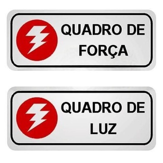 Placa identificação 5x3cm, Light, leitura de água, energia, luz.
