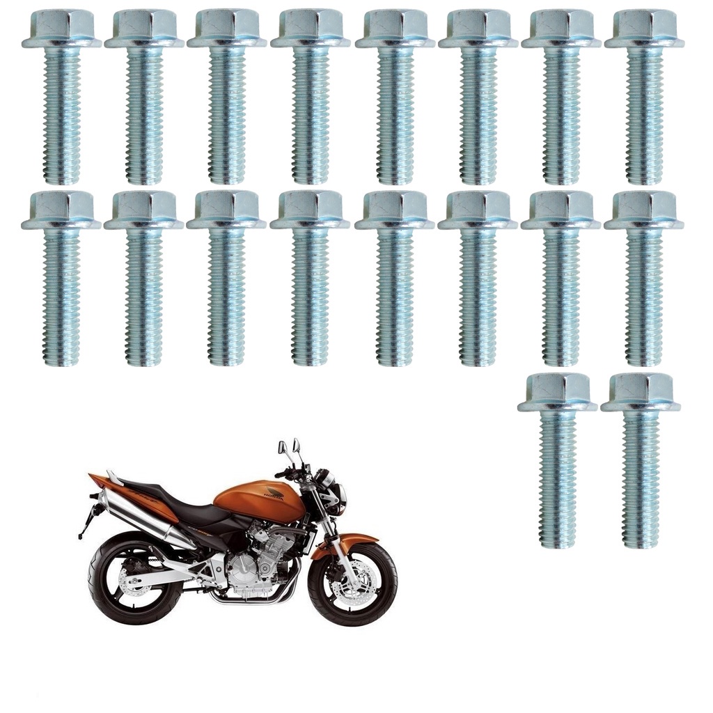 Kit parafusos tampa motor lateral esquerda+direita CB600F Hornet 2005 a 2007 CB600 Hornet carburada