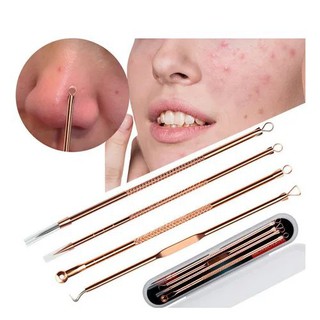 Kit 4 Ferramentas Tira Acne Cravos E Espinha Limpeza