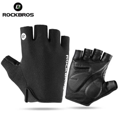 ROCKBROS Luvas De Bicicleta Meio Fingger MTB Montanha Esportivas Respiráveis À Prova De Choque Para Homens Ciclismo