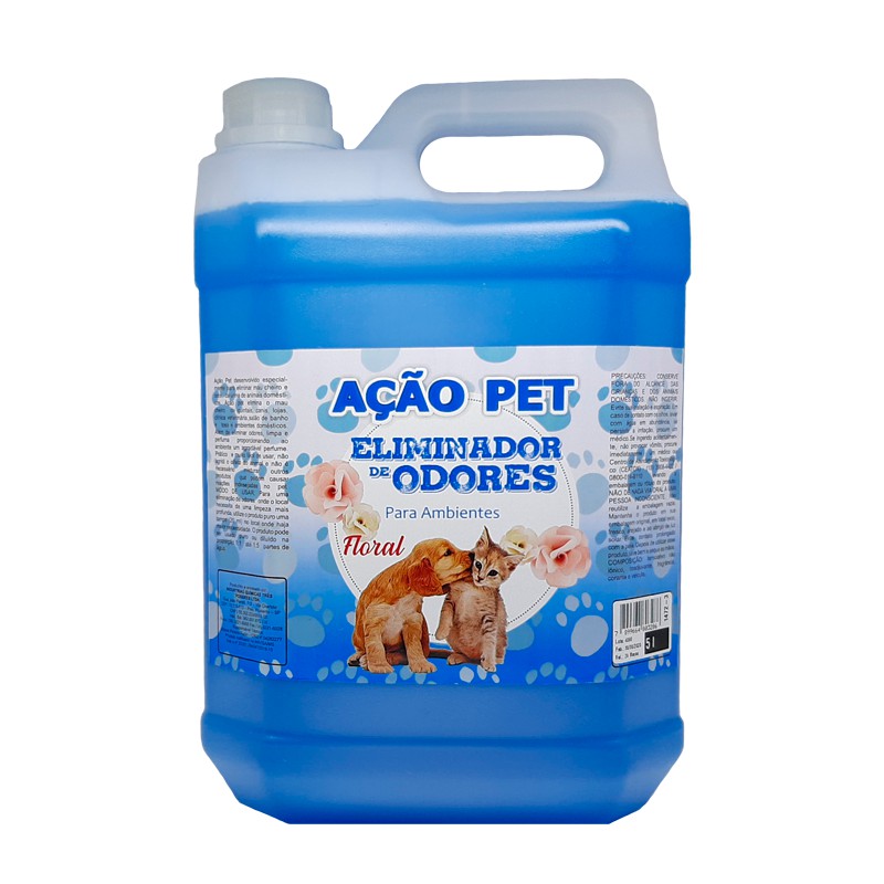 AÇÃO PET Floral 3 Poderes 5LTS - Eliminador De Odores Para Ambientes