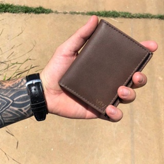 Carteira Masculina em Couro Ecológico Qualidade Premium em Oferta na Shopee