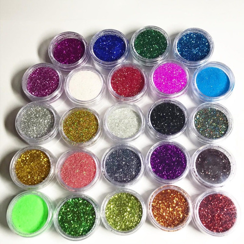 Glitter Maquiagem 24 Peças Kit Pigmentado Carnaval
