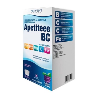 Apetiteee Bc Uva 240 Ml Vitamina C+ B1 B2 B6 Prevent