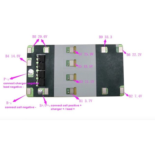 Placa 10s Bms Proteção Para Hoverboard - Baterias 18650