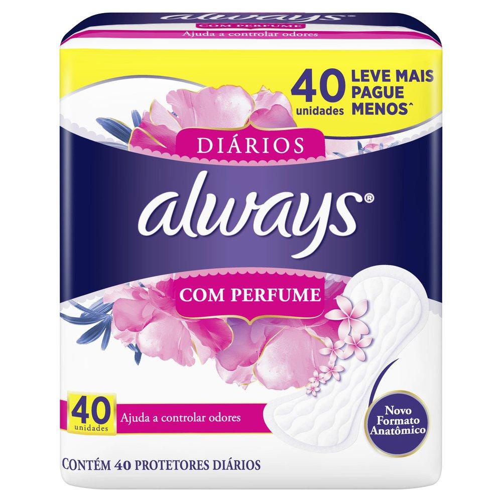Protetores Diários Always Com Perfume 40 Unidades em Oferta na Shopee