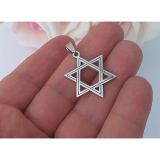 Pingente Estrela De Davi Aço Inox Hexagrama
