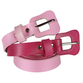 Kit Com 2 Cinto Feminino Pink E Rosa Basico Para Palça Jeans