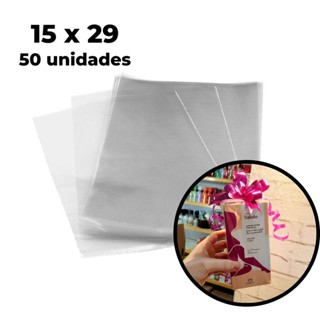 Saco Transparente para Presente 15x29 com 50un - Boop - Celofane - Poli - Incolor em Oferta na Shopee