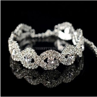 Pulseira Noiva Debutante Madrinha Casamento Prata Strass em Oferta na Shopee