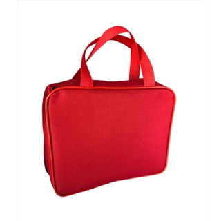 Necessaire MALOTE inteira NAILON (tecido) VERMELHA   28x22 com alça em Oferta na Shopee