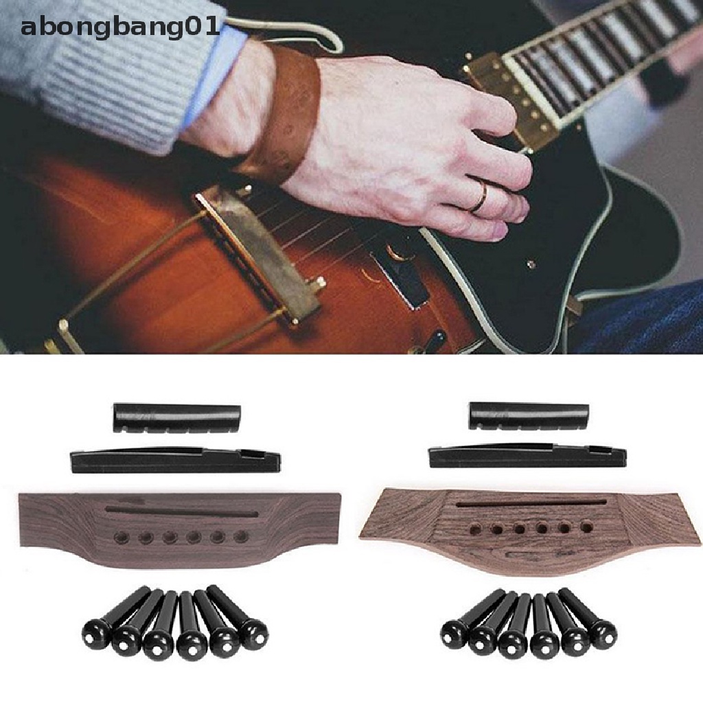 Milisten 6pcs Rosewood Guitar Bridge Pins Acoustic Guitar Replacement Parts 
