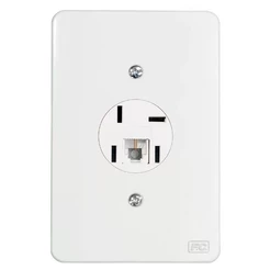 Tomada Telebras e Adaptador Americano Branco FC
