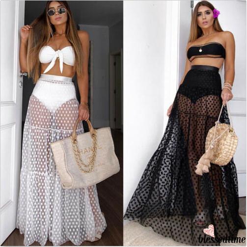 saia transparente com short comprar