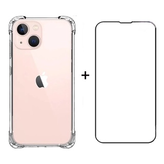 Kit Película De Vidro 3D iPhone 13 + Capa Capinha Anti Shock