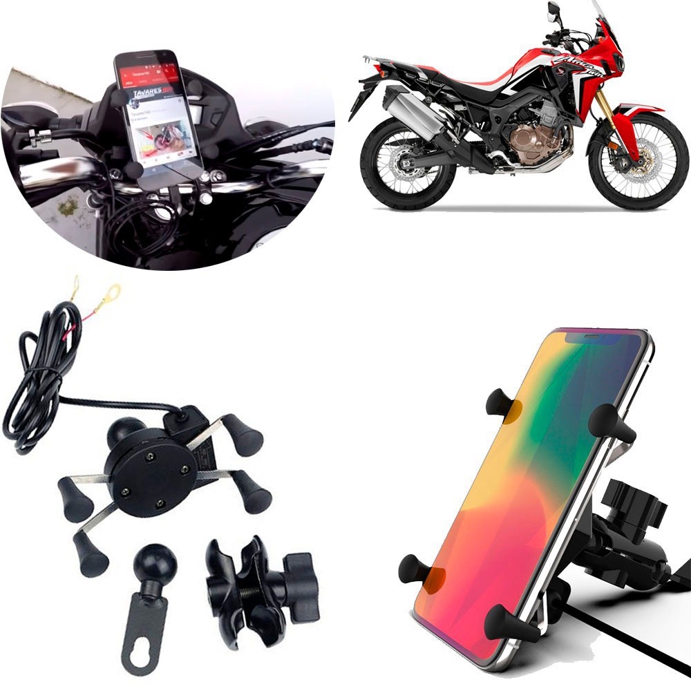 Kenux Suporte Carregador Celular Gps Moto Universa Fixa Retrovisor / Guidom barato