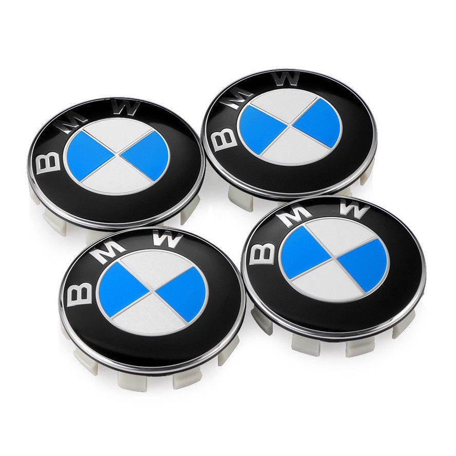 4Pcs Emblema BMW Genuíno Logotipo Do Hub Roda Centro Da Jante Tampa 68mm Conjunto De 4 Tampas