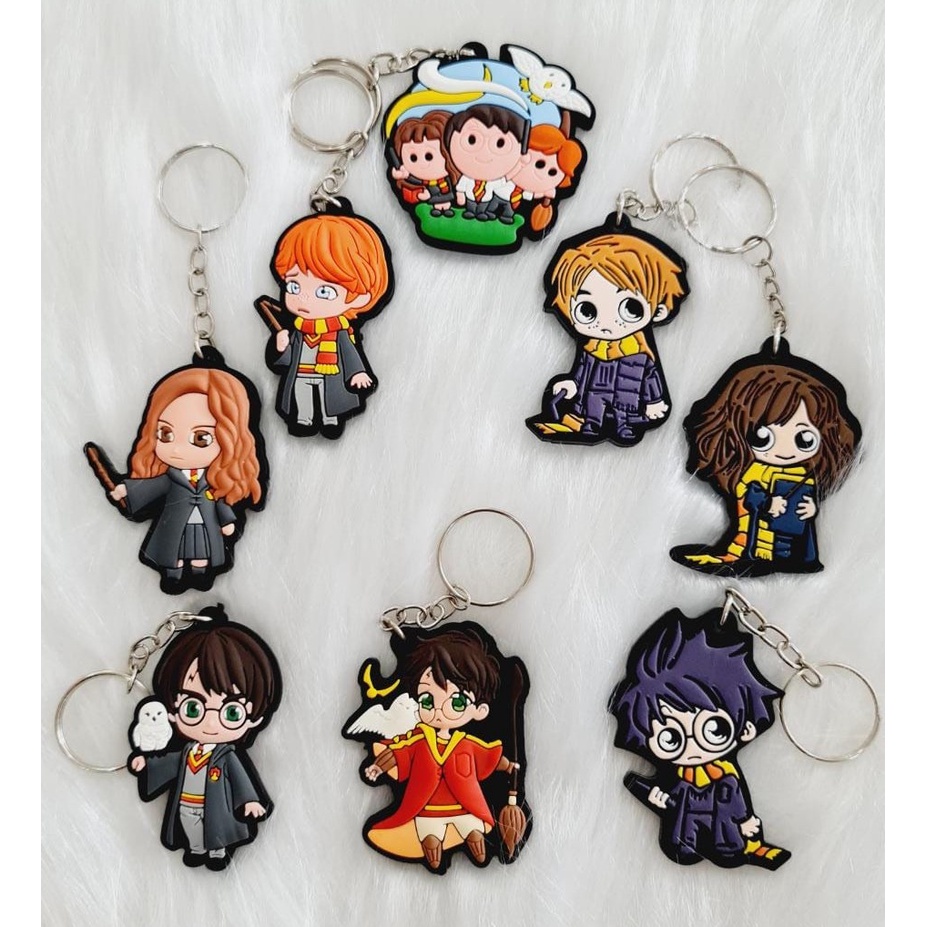 Chaveiro Emborrachado Personagens Harry Potter/ Ron Weasley/ Hermione ...