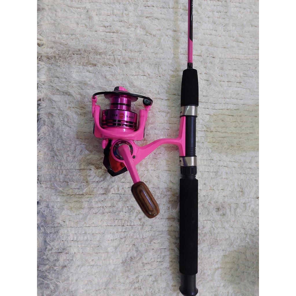 Kit Vara de Pesca Macica Rosa Pink para Molinete 2 partes 1,20m - Cmik ...