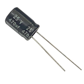 Kit 5 Pçs - Capacitor Eletrolitico 470x25v - 470 Uf X 25v