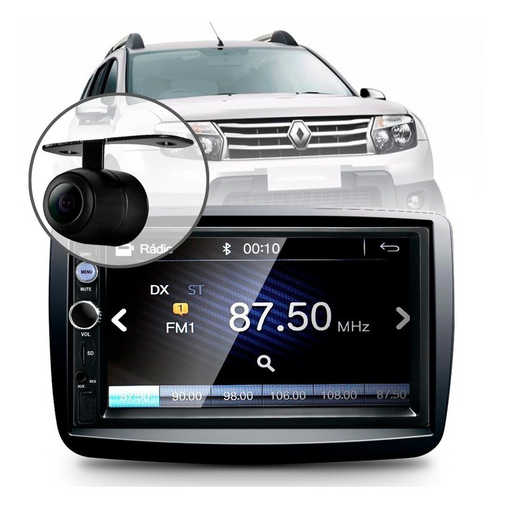 Central Multimídia Mp5 Duster Oroch Pcd Câmera Bluetooth Espelhamento em Oferta na Shopee