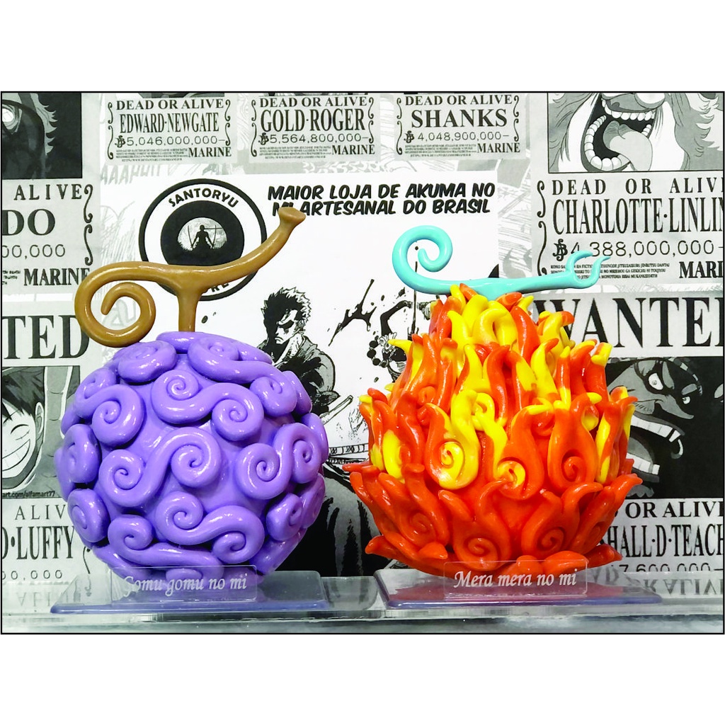 Akuma No Mi - Mera Mera & Gomu Gomu No Mi - One Piece - Miniatura ...