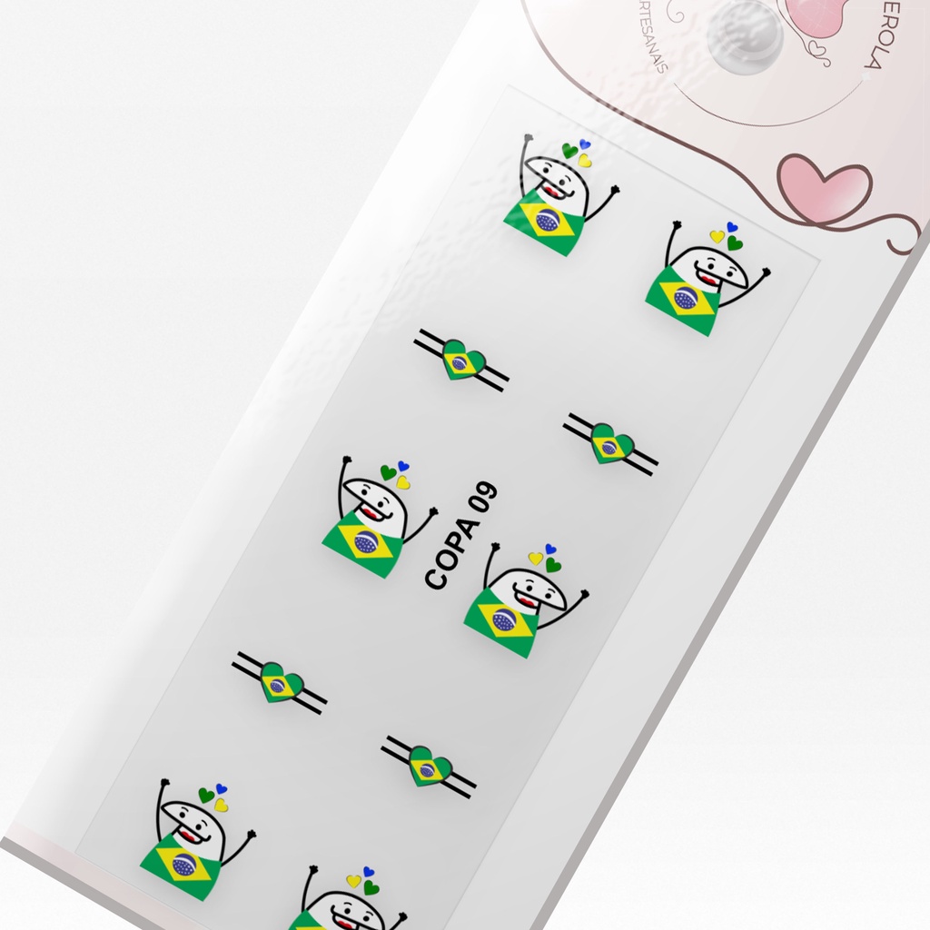 Adesivo 3D de Unhas-COPA DO MUNDO -COPA 09 em Oferta na Shopee