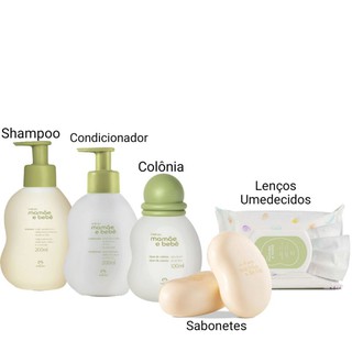 Kit Maternidade Natura Mamae E Bebe Shampoo Condicionador Perfume Sabonete Lencos Umedecidos Beecost