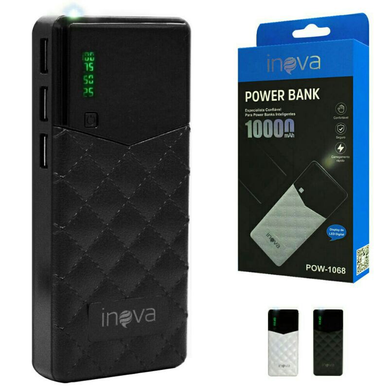 Carregador Portátil Original Power Bank 10.000 MAh LED 2022 - POW-1068 ...