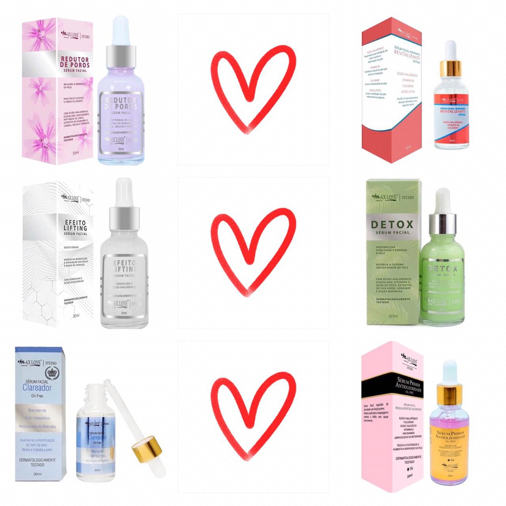 Max love sérum facial vitamina c/ sérum DETOX/ serum efeito lifting/ serum redutor de poros/ sérum facial clareador/ serum antioleosidade PRONTA ENTREGA