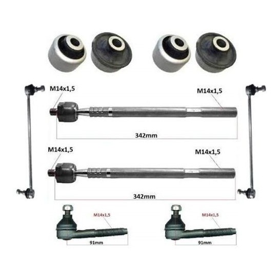 Kit Especial Buchas Axial Bieleta Peugeot 307 Citroen C4
