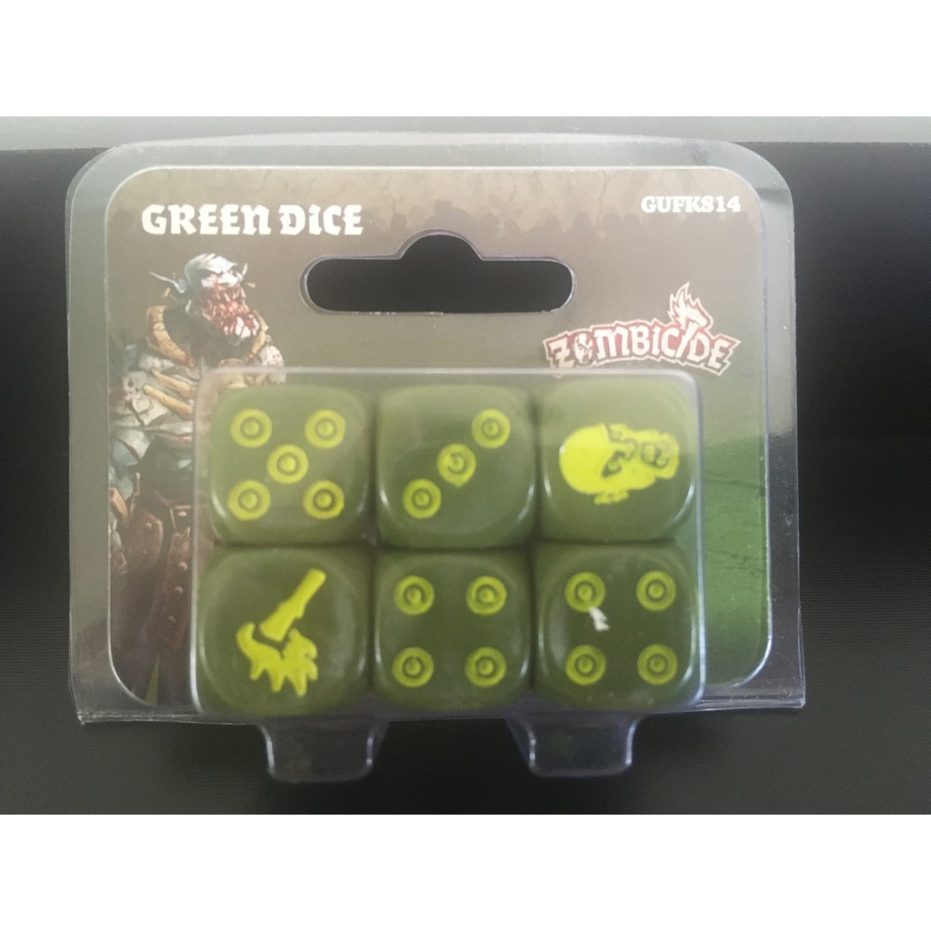 Zombicide Green Dice para Green Horde e Black Plague - Kickstarter Raro!