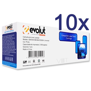 Kit 10 Toner Compatível 35A 36A 85A Evolut para LaserJet P1005 P1006 M1120 mfp M1522 mfp P1505 P1505n P1102 P1102w M1212 em Oferta na Shopee