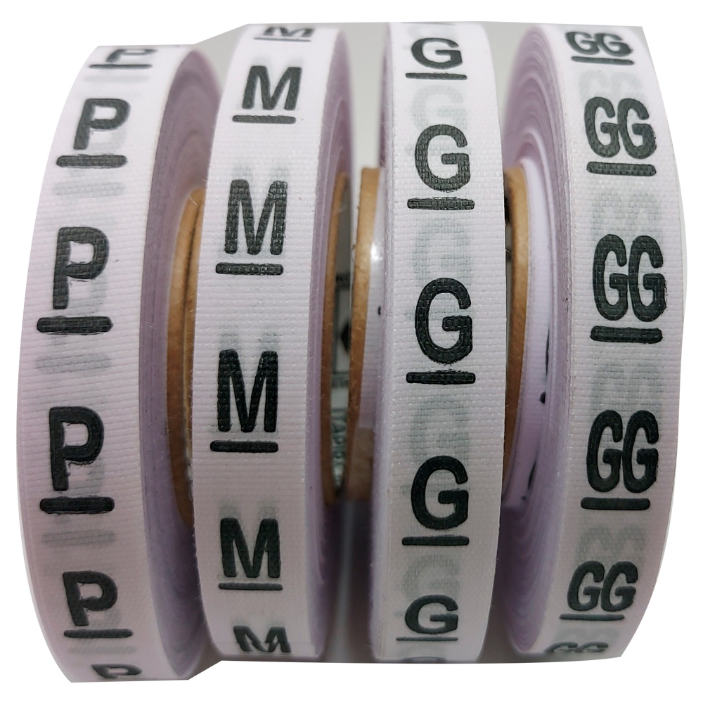 Etiquetas De Tecido Para Confecções - P,m,g,gg - Kit 4 Rolos em Oferta na Shopee