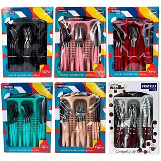 Jogo de talheres inox  25 peças Fratelli em Oferta na Shopee