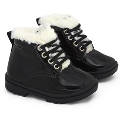 Bota Infantil Feminina Funfy Coturno Pelúcia 2001A Botinha Cano Alto Calçado Menina