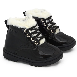 Bota Infantil Feminina Funfy Coturno Pelúcia 2001A Botinha Cano Alto Calçado Menina em Oferta na Shopee