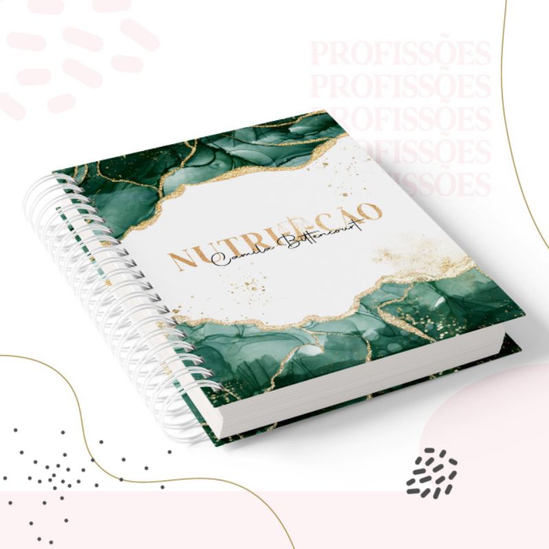 Caderno Pautado Personalizado Nutrição