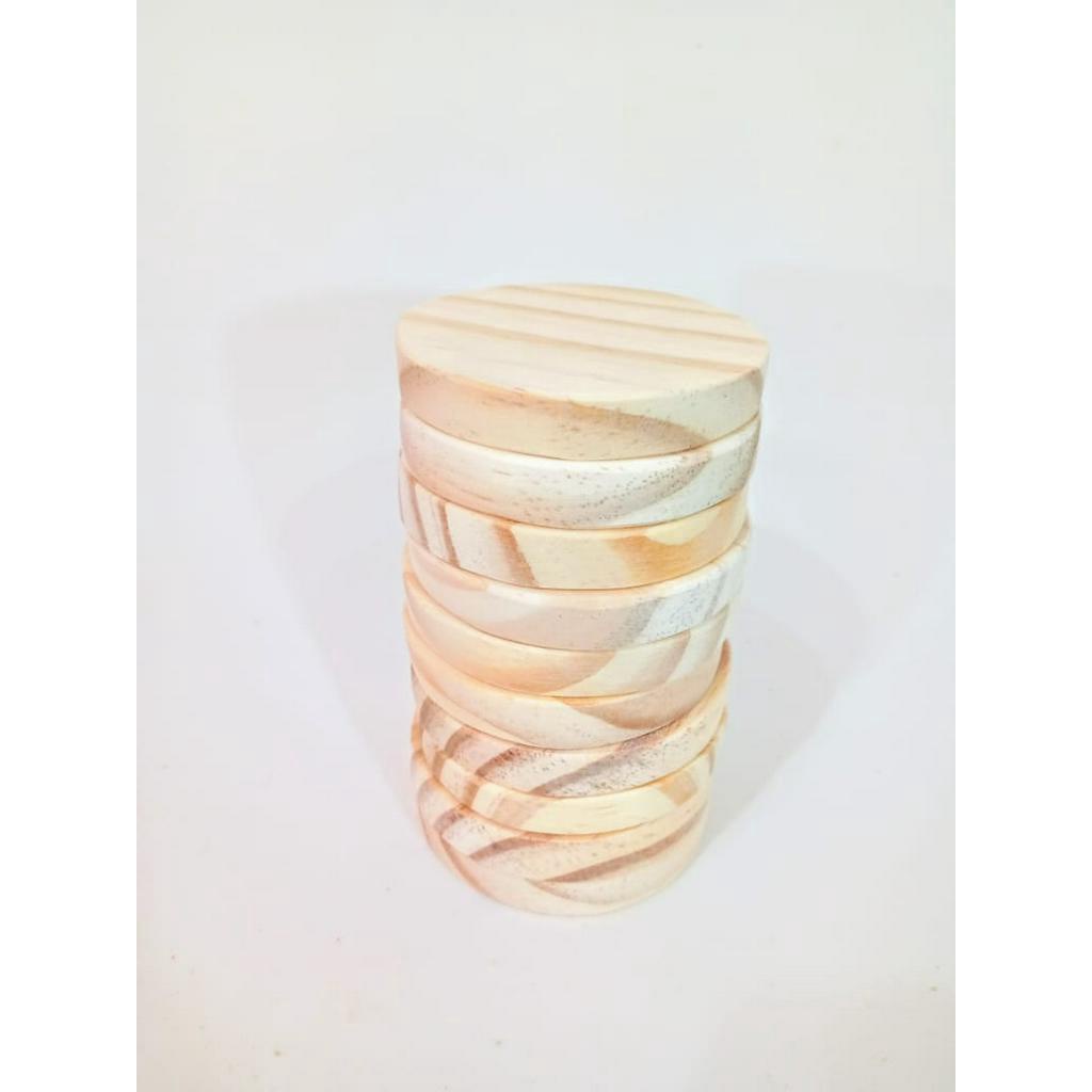 Bolachas De Madeira 20 Unid. # Disco De Pinus# 6 Cm Diâmetro