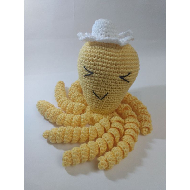 Bichinhos E Bonecos Em Croche Amigurumi Polvo Com Chapeu Shopee Brasil