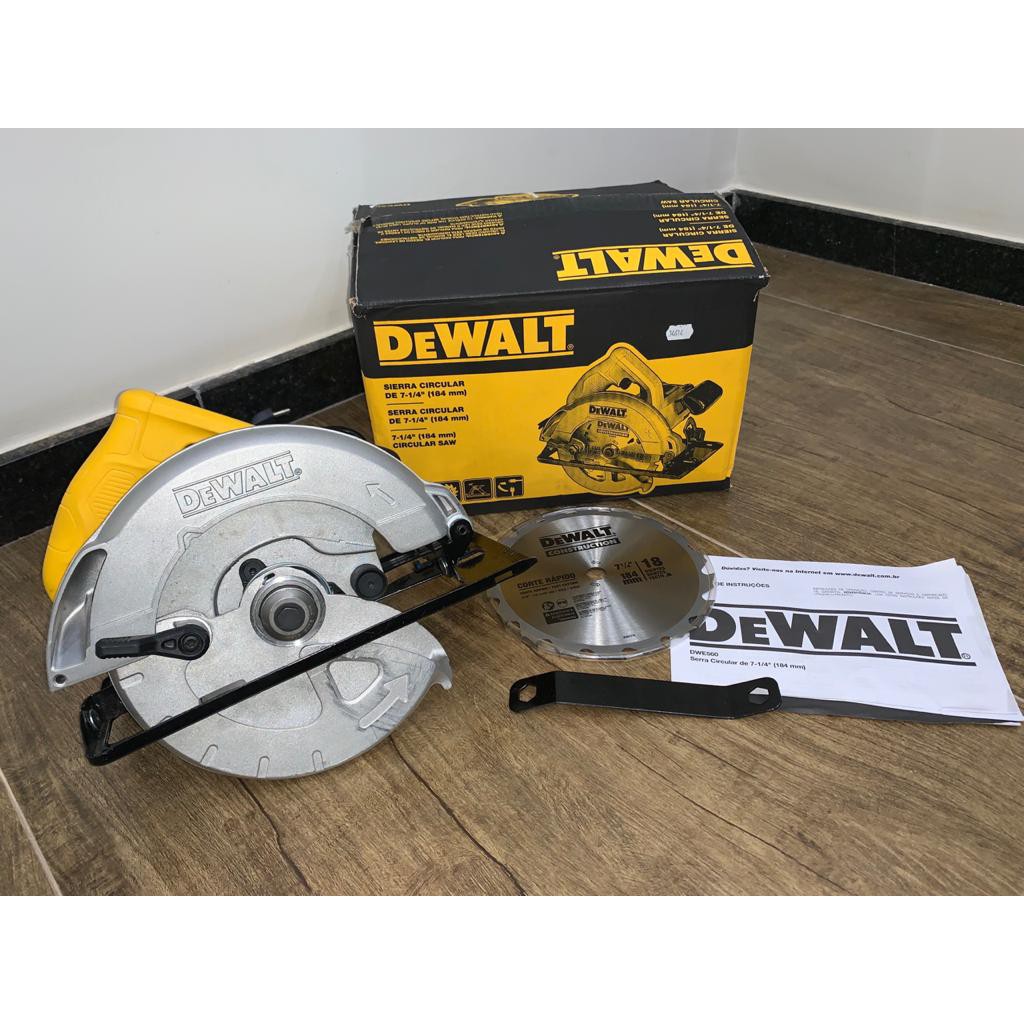 Serra Circular Dewalt Usada 1x DWE560 127V - Completa Na Caixa Original -  Nota Fiscal e Garantia | Shopee Brasil