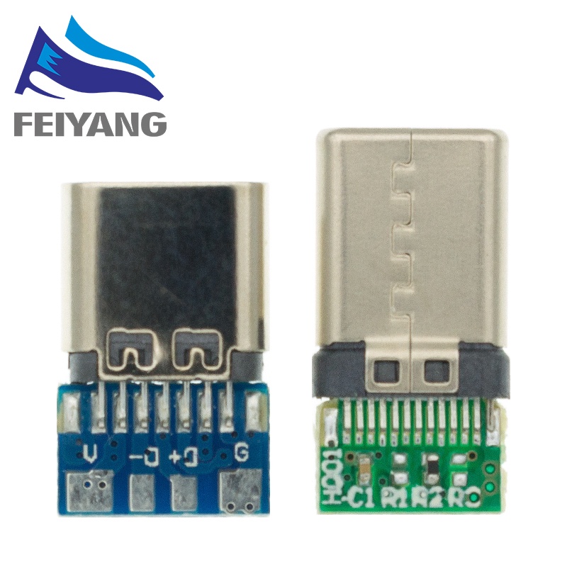 Usb 3.1 Conector Do Tipo C 24 Pinos Macho / Fêmea Tomada Adaptador De Tomada Para Solda Wire & Cable 24 Pinos Suporte Pcb Placa